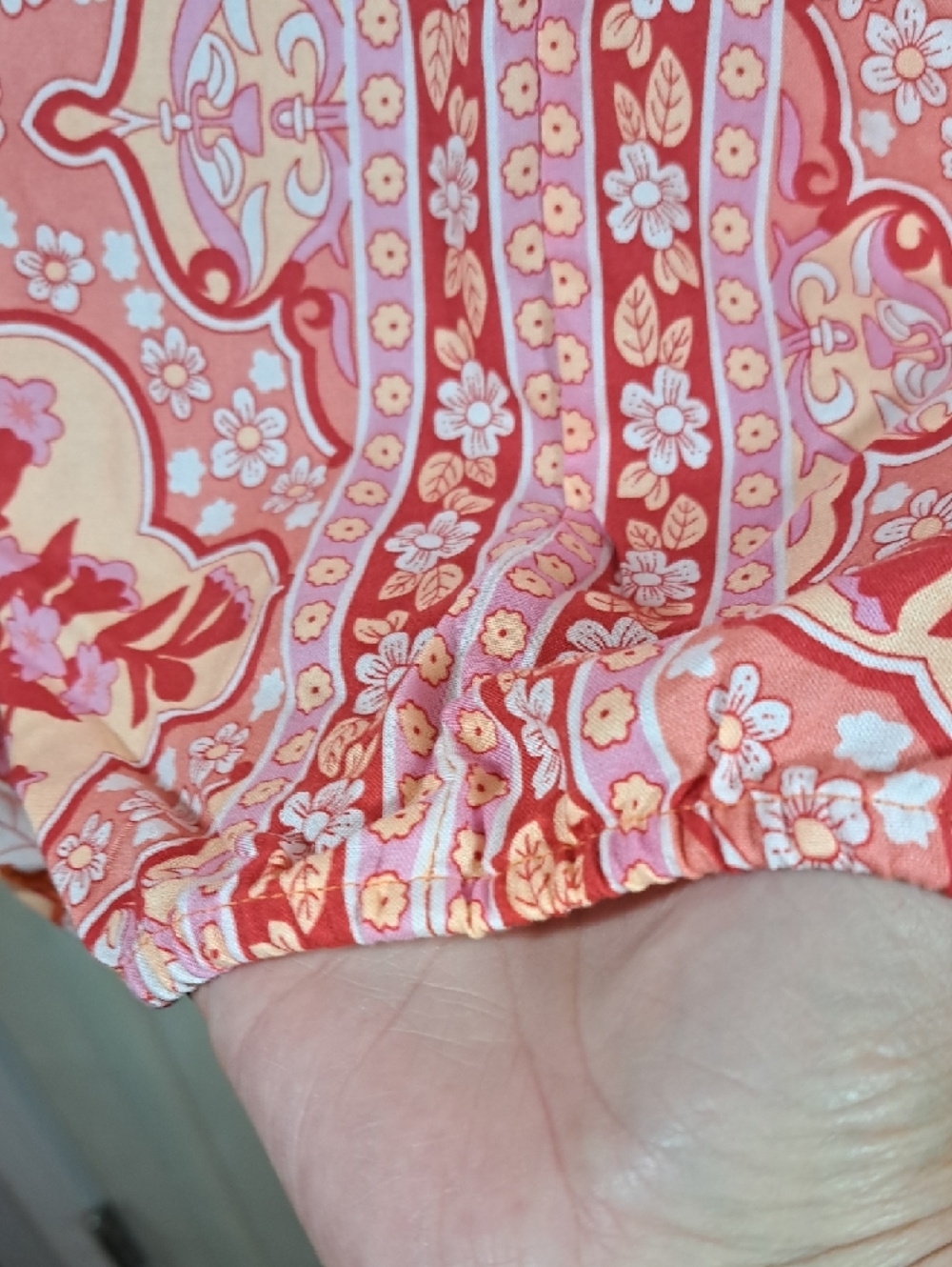 LASCANA Orange Floral V-Neck Blouse - Picture 3 of 4